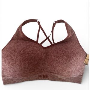 PINK Victoria's Secret Maroon Sports Bra